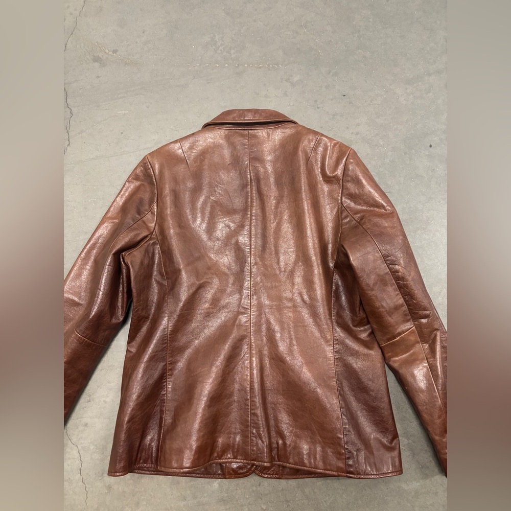 GAP Leather Jacket - Women's L Great Used Condition - Picture 6 of 6